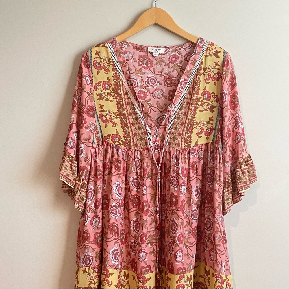 NWOT Umgee Boho Floral Cottage Core Boho Dress Festival Indie Whimsy Size S - Picture 2 of 9